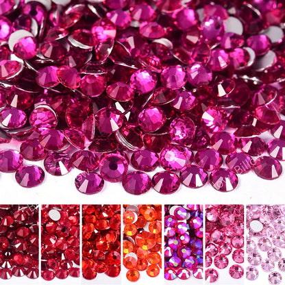 Glitter Non Hotfix Rhinestones Crystal Strass стразы Nail Art Crystals Flatback Gemstones 네일파츠 for costura Nail Charms uñas