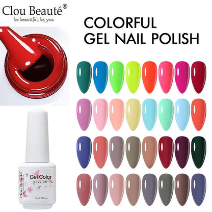 Clou Beaute Gel Polish Organic Nails Semi-permanent Varnish Top Coat UV Nail Polish Set Colors Gellak Nail Gel Art Manicure