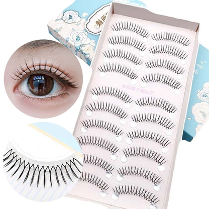 New Korean False Eyelashes 10 Pair U-shaped Natural Fake Eyelashes Grafting Eye Makeup Lashes Reusable Lash Extension Cosmetics