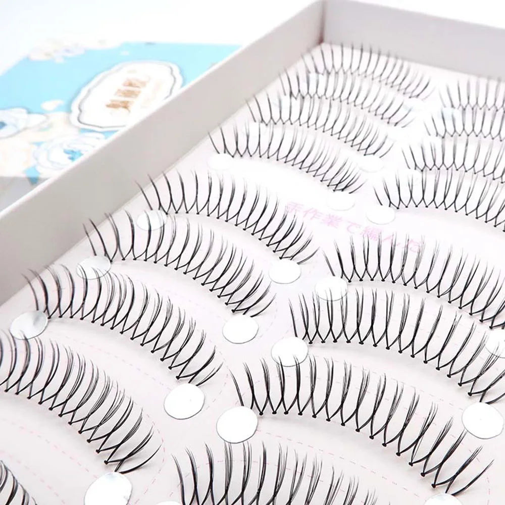 New Korean False Eyelashes 10 Pair U-shaped Natural Fake Eyelashes Grafting Eye Makeup Lashes Reusable Lash Extension Cosmetics