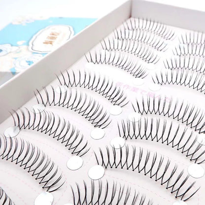 New Korean False Eyelashes 10 Pair U-shaped Natural Fake Eyelashes Grafting Eye Makeup Lashes Reusable Lash Extension Cosmetics