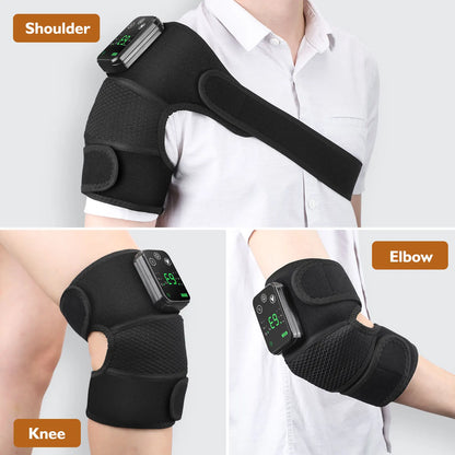 Electric Knee Massager Heating Pad Vibration Massage Shoulder Elbow Support Belt Arthritis Pain Relief Temperature Therapy Brace