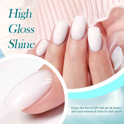 BORN PRETTY 250g Clear Nude 2 In 1 Rubber Base Gel Functions Gel and Color Gel Self-leveling Gel Protecting Natural Nails