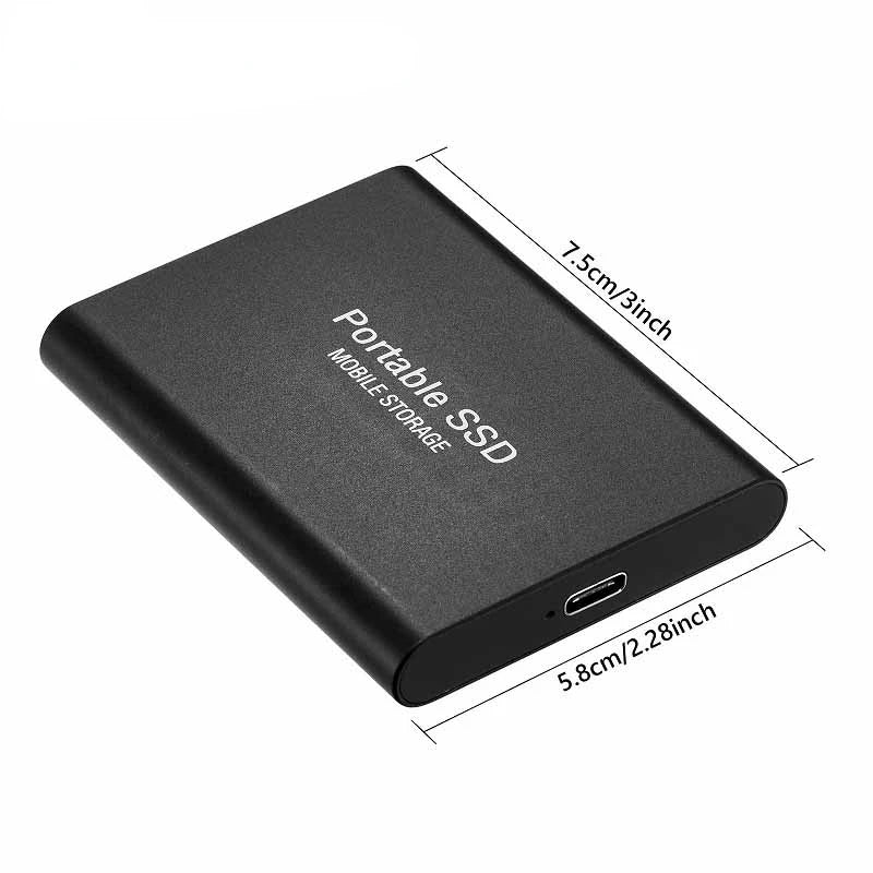 1TB External Hard Disk 2TB High-Speed Hard Drive USB3.1 Type-C Solid State Drive Storage Disks for Laptops/Desktop/Mac/phone