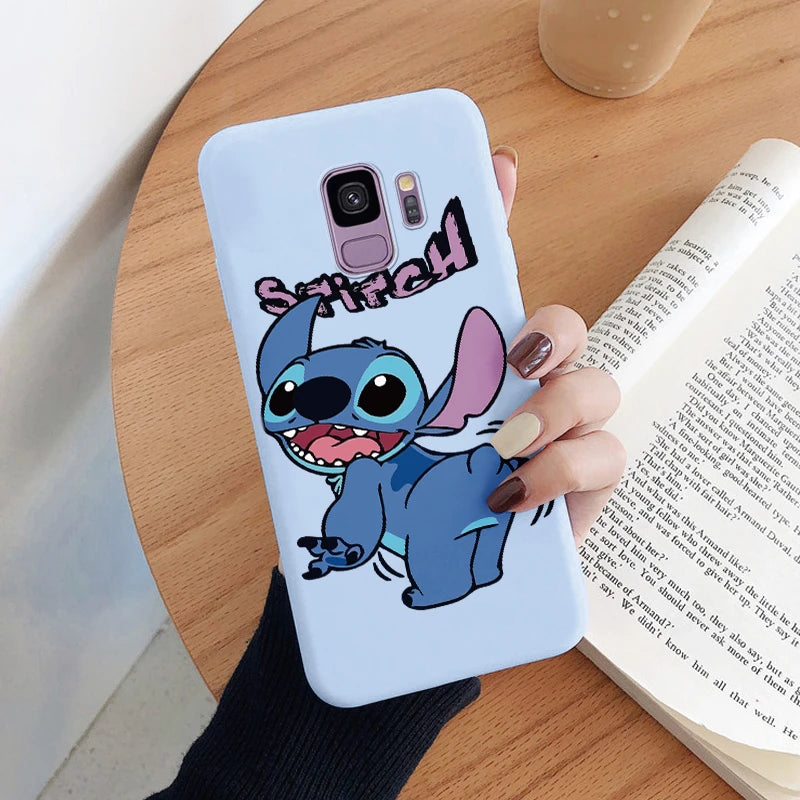 For Samsung Galaxy S9 S 9 Plus Camera Protect Soft Cover Silicone Cute Cartoon Lilo Stitch Phone Case Funda For Samsung S9+ Capa