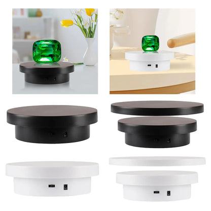 Motorized Rotating Display Stand USB Powered Electric Rotary Table for Collectible Cosmetics Watch Small Product Display Jewelry