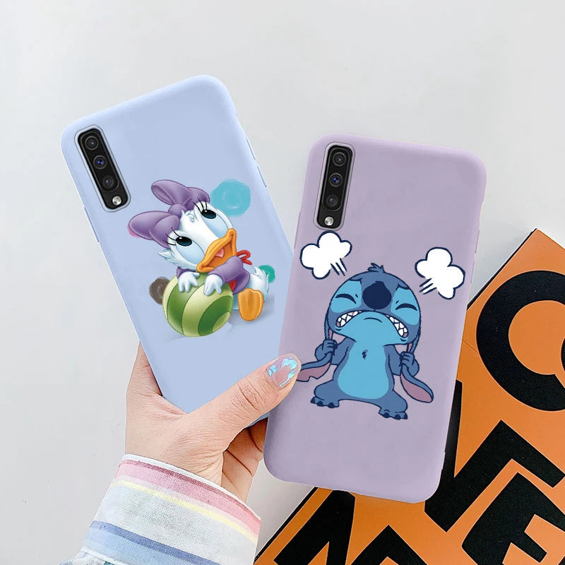 for Samsung Galaxy A50 A70 A50S A30S A 30S 50 50S 70 Phone Case Cute Minnie Mickey Donald Daisy Duck Stitch Soft Silicone Cover