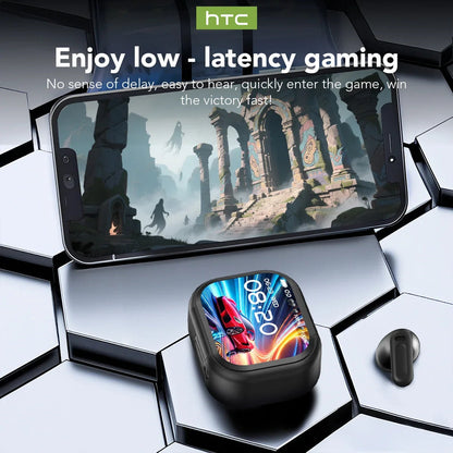 HTC NE20 Bluetooth V6.0 Earphones AI Translator Earbuds OWS LCD Touch Screen Sport Wireless Headphones HD Stereo Sound Longlife Store ARBELLA'S