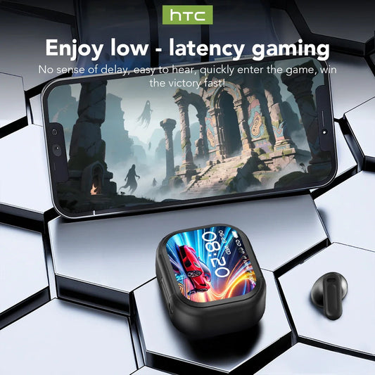 HTC NE20 Bluetooth V6.0 Earphones AI Translator Earbuds OWS LCD Touch Screen Sport Wireless Headphones HD Stereo Sound Longlife Store ARBELLA'S