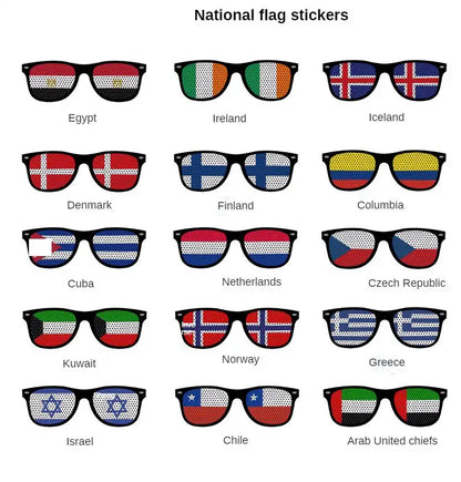 National Flag Sunglasses Men Football Basketball Game Baseball Match Decorative Glasses Women Festival Independence Day Eyewear