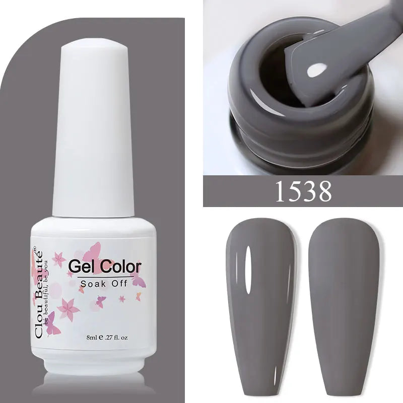 Clou Beaute Gel Polish Organic Nails Semi-permanent Varnish Top Coat UV Nail Polish Set Colors Gellak Nail Gel Art Manicure