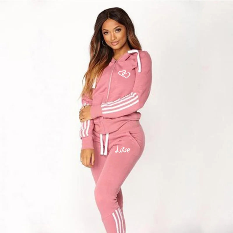 Fashion Women tracksuits Sports Wear Jogging Suits Ladies Hooded Tracksuit Set Clothes Hoodies+Sweatpants Sweat Suits Store ARBELLA'S