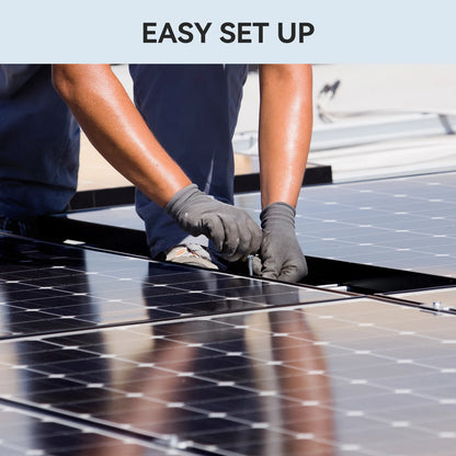 RVPOZWER 300W High Efficiency 25% Solar Panel 10BB N-Type Cell for Home Rooftop RV Motorhome and Off Grid Applications 4