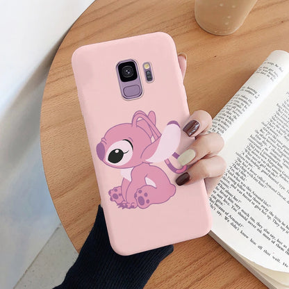 For Samsung Galaxy S9 S 9 Plus Camera Protect Soft Cover Silicone Cute Cartoon Lilo Stitch Phone Case Funda For Samsung S9+ Capa