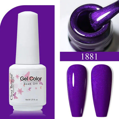 Clou Beaute Gel Polish Organic Nails Semi-permanent Varnish Top Coat UV Nail Polish Set Colors Gellak Nail Gel Art Manicure