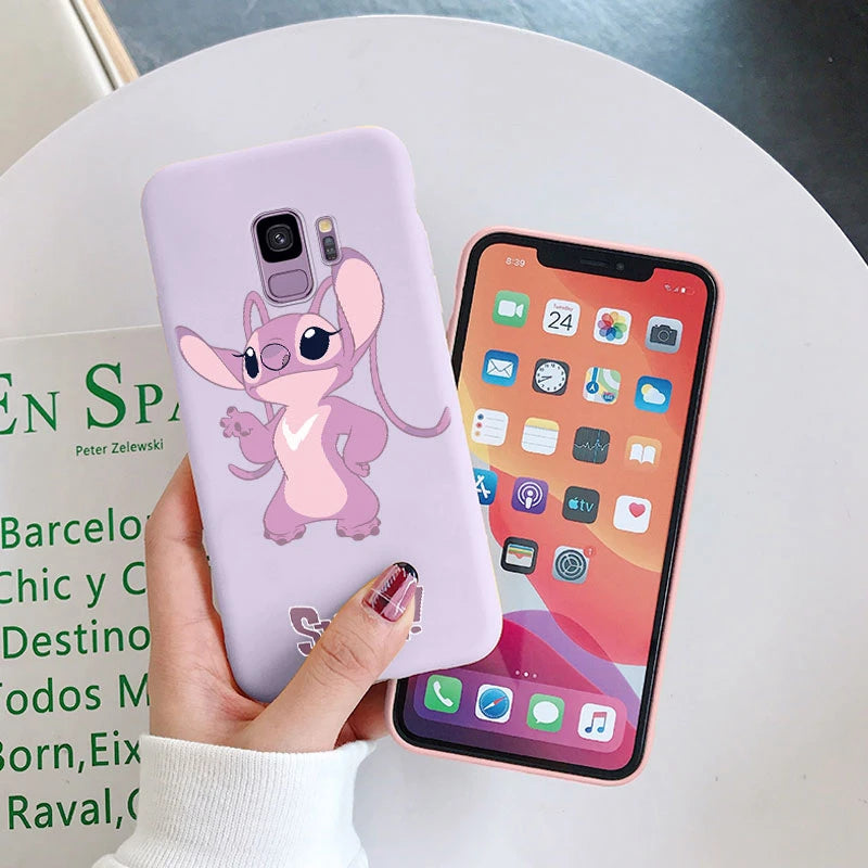 For Samsung Galaxy S9 S 9 Plus Camera Protect Soft Cover Silicone Cute Cartoon Lilo Stitch Phone Case Funda For Samsung S9+ Capa