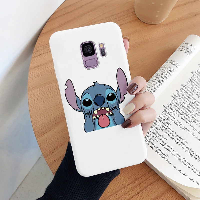 For Samsung Galaxy S9 S 9 Plus Camera Protect Soft Cover Silicone Cute Cartoon Lilo Stitch Phone Case Funda For Samsung S9+ Capa