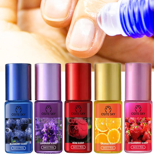 Roll-on Nail Cuticle Oils 5ml/0.17oz Nail Nutrition Oil Cuticle Revitalizer For Agnail Nourish Skin Nail Care Oil For Nails