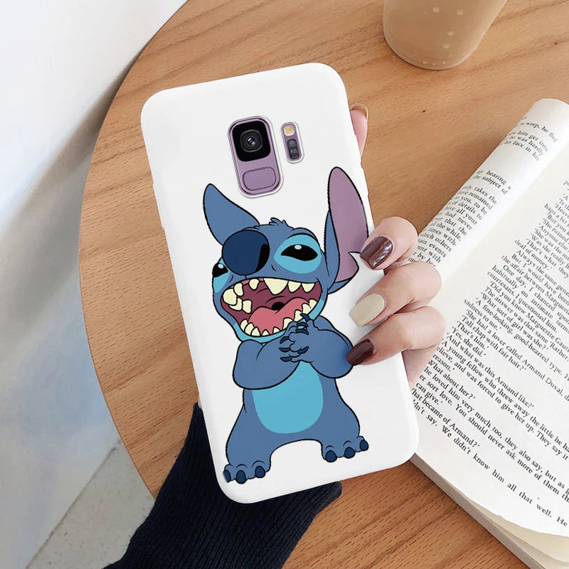 For Samsung Galaxy S9 S 9 Plus Camera Protect Soft Cover Silicone Cute Cartoon Lilo Stitch Phone Case Funda For Samsung S9+ Capa