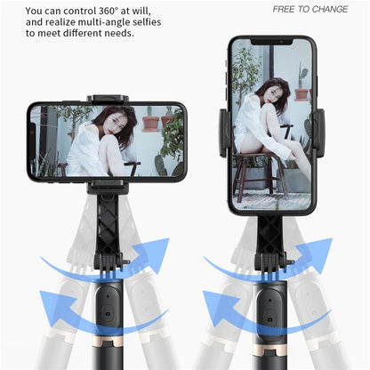 FGCLSY 2024 New Gimbal Stabilizer Selfie Stick Wireless Foldable Tripod with Bluetooth Shutter Monopod for IOS Android