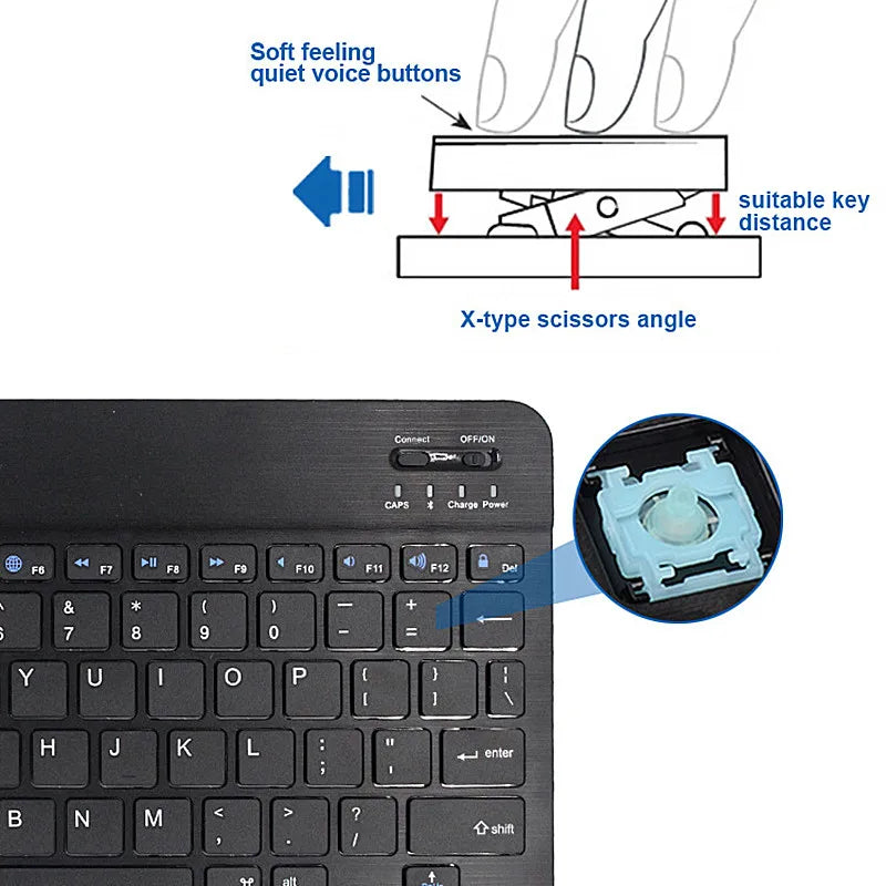 10 Inch Bluetooth Keyboard French Spanish Russian Arabic AZERTY Thai Keyboard Wireless Universal For IPad Tablet Pro 9.7 Android