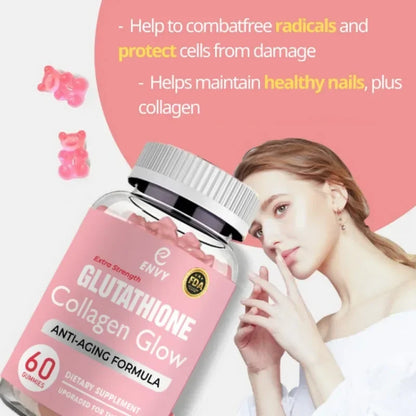 60pcs Glutathione Whitening, Collagen, Glowing, Anti-aging, Skincare, Shaping, Remove Melanin Antioxidant