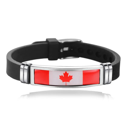 New Arrived National Flag Bracelet for Men Portugal Spain Belgium Germany Venezuela France Poland Brazil Canada USA Bangle Gift