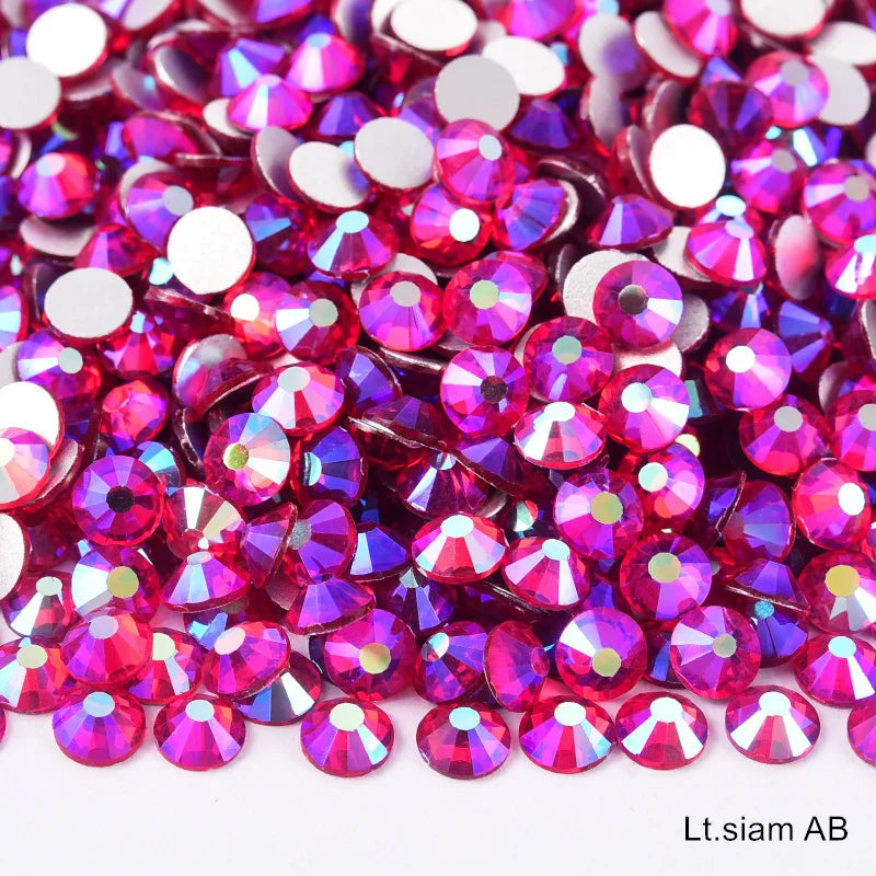 Glitter Non Hotfix Rhinestones Crystal Strass стразы Nail Art Crystals Flatback Gemstones 네일파츠 for costura Nail Charms uñas