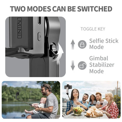 Gimbal Stabilizer Selfie Stick Tripod For iPhone Android Phone Mobile Led Light Cell Holder Stand Smartphone Cellphone Camera