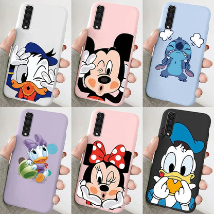 for Samsung Galaxy A50 A70 A50S A30S A 30S 50 50S 70 Phone Case Cute Minnie Mickey Donald Daisy Duck Stitch Soft Silicone Cover