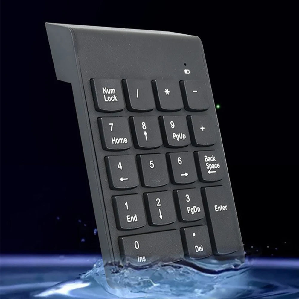 Mini Wireless Numeric Keyboard 2.4GHz  Numpad 18 Keys Digital Pave numpad for Accounting Teller Laptop Notebook Tablets