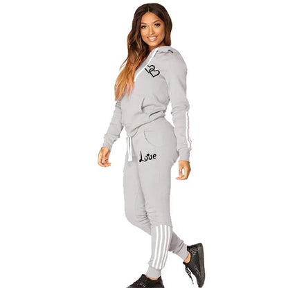 Fashion Women tracksuits Sports Wear Jogging Suits Ladies Hooded Tracksuit Set Clothes Hoodies+Sweatpants Sweat Suits Store ARBELLA'S