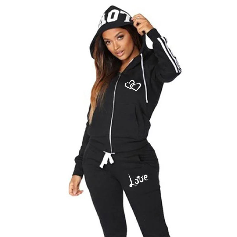 Fashion Women tracksuits Sports Wear Jogging Suits Ladies Hooded Tracksuit Set Clothes Hoodies+Sweatpants Sweat Suits Store ARBELLA'S