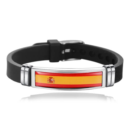 New Arrived National Flag Bracelet for Men Portugal Spain Belgium Germany Venezuela France Poland Brazil Canada USA Bangle Gift