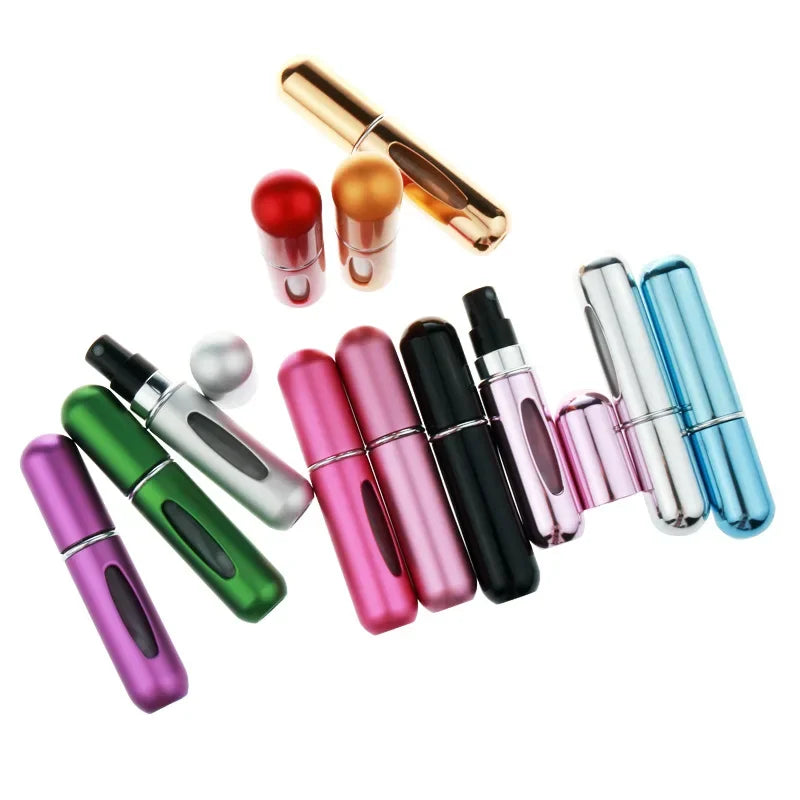 10pcs/lot 5ml Mini Refillable Perfume Bottle with Spray Scent Pump Empty Cosmetic Container Atomizer Bottle For Travel Tool