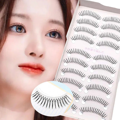 New Korean False Eyelashes 10 Pair U-shaped Natural Fake Eyelashes Grafting Eye Makeup Lashes Reusable Lash Extension Cosmetics