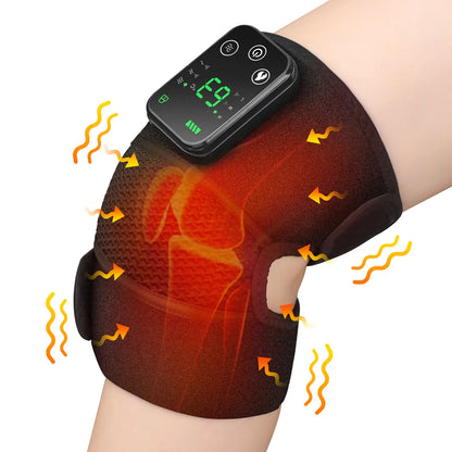 Electric Knee Massager Heating Pad Vibration Massage Shoulder Elbow Support Belt Arthritis Pain Relief Temperature Therapy Brace