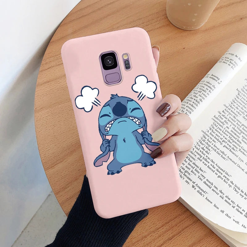 For Samsung Galaxy S9 S 9 Plus Camera Protect Soft Cover Silicone Cute Cartoon Lilo Stitch Phone Case Funda For Samsung S9+ Capa