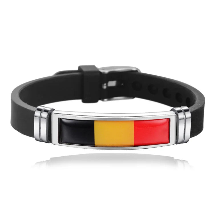 New Arrived National Flag Bracelet for Men Portugal Spain Belgium Germany Venezuela France Poland Brazil Canada USA Bangle Gift