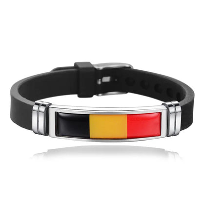 New Arrived National Flag Bracelet for Men Portugal Spain Belgium Germany Venezuela France Poland Brazil Canada USA Bangle Gift