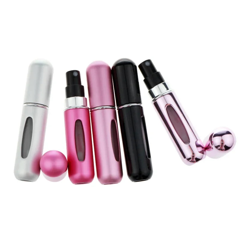 10pcs/lot 5ml Mini Refillable Perfume Bottle with Spray Scent Pump Empty Cosmetic Container Atomizer Bottle For Travel Tool