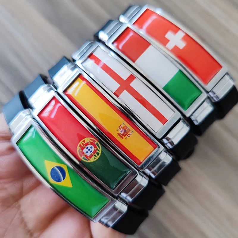 New Arrived National Flag Bracelet for Men Portugal Spain Belgium Germany Venezuela France Poland Brazil Canada USA Bangle Gift