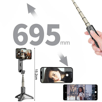 Gimbal Stabilizer Selfie Stick Tripod For iPhone Android Phone Mobile Led Light Cell Holder Stand Smartphone Cellphone Camera