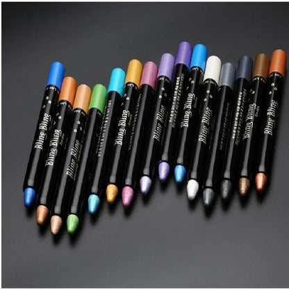 Waterproof Pearlescent Eyeshadow Eyeliner Pencil Glitter Matte Nude Eye Shadow Makeup Pigment Silkworm Eyeshadow Pen 15 Colors