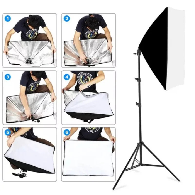 Selens Professional 50x70cm Photography softbox Lighting soft box With Tripod Photographic Continuous Light for Photo studio