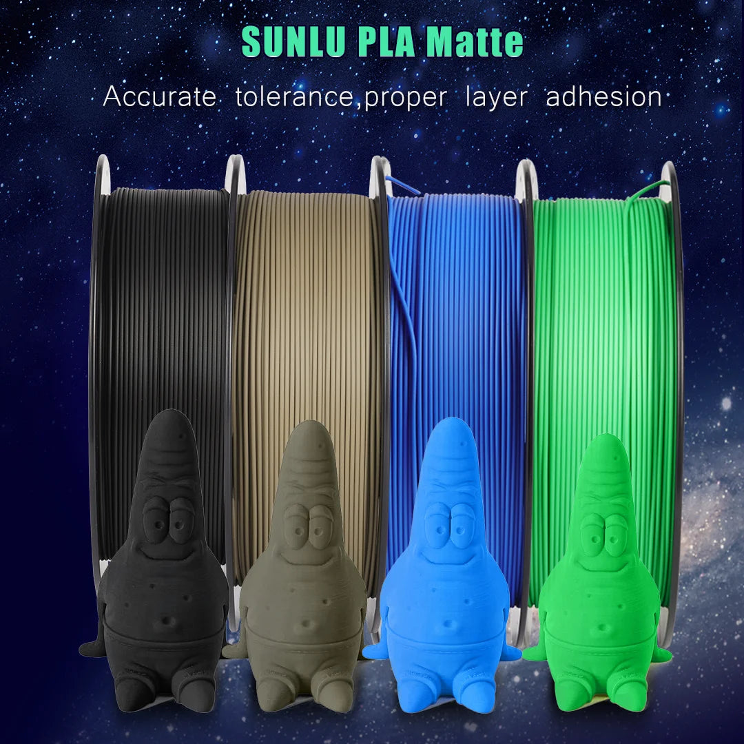 SUNLU PLA/PLA+/PETG/SILK/PLA Matte/ PLA Meta Filament 5KG 1KG/ Roll 1.75mm +/-0.02MM 3D Printer Filament Neatly Wound Filament