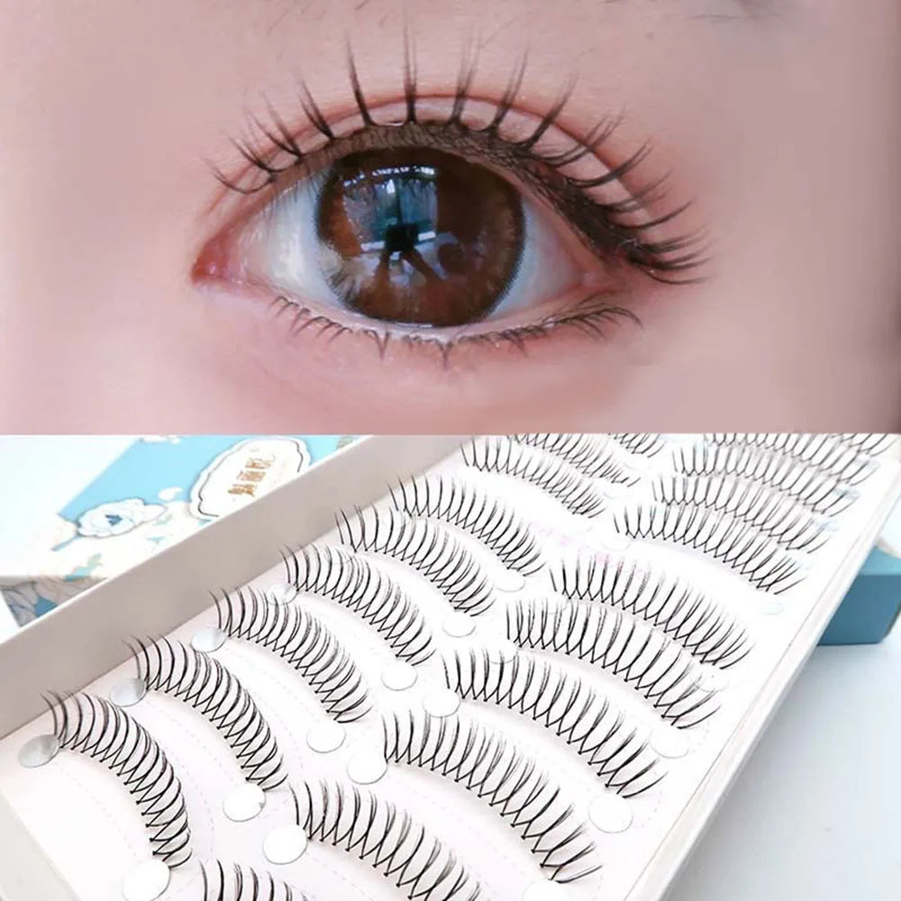 New Korean False Eyelashes 10 Pair U-shaped Natural Fake Eyelashes Grafting Eye Makeup Lashes Reusable Lash Extension Cosmetics