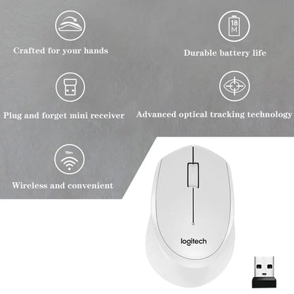 Logitech M330 Wireless Mouse Ergonomic 1000DPI Bluetooth Mouse Multi-mode Rechargeable Silent Optical Mouse for PC/Laptop Mice