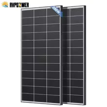 RVPOZWER Bifacial Solar Panel 16BB N-Type Mono Cells High-Efficiency PV Power for Home Rooftop Off-Grid Outdoor Camping Farm 200W/400W/800W 5
