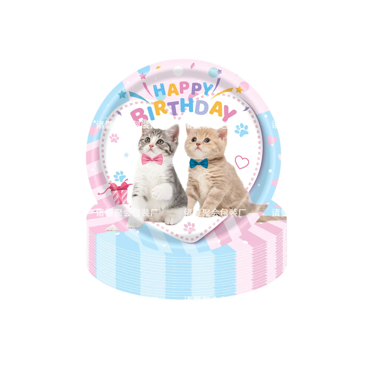 Pet Cats Theme Happy Birthday Party Decoration Tableware Paper Cup Plate Napkin Balloon Party Cute Cat Baby Shower Supplies